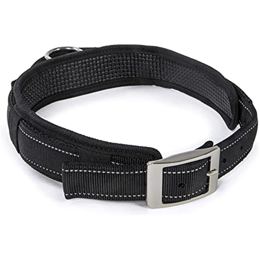 Sherpa Dog Collar with Built in Leash, Black, X-Large