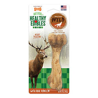 Nylabone Healthy Edibles WILD Natural Long Lasting Venison Flavor Dog Chew Treats 1 Count Large - Up to 50 lbs.