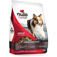 Nulo Freeze Dried Raw Dog Food For All Ages & Breeds: Natural Grain Free Formula With Ganedenbc30 Probiotics For Digestive & Immune Health - Lamb Recipe With Raspberries - 5 Oz Bag