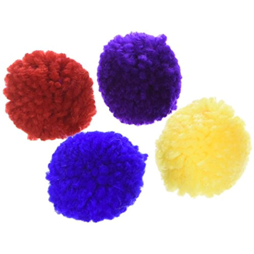 Ethical Wool Pom Poms with Catnip Cat Toy, 4-Pack
