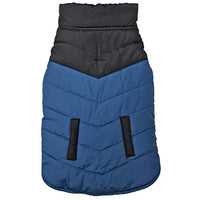
              Fashion Pet Color Block Puffer Dog Coat Blue  Extra Extra Small
            