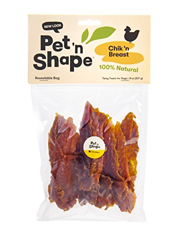 Pet 'n Shape Chik 'n Breast Jerky - All Natural Dog Treats, Chicken, 8 Oz