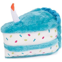 
              ZippyPaws - Birthday Cake Squeaky Dog Toy with Soft Stuffing - Blue
            