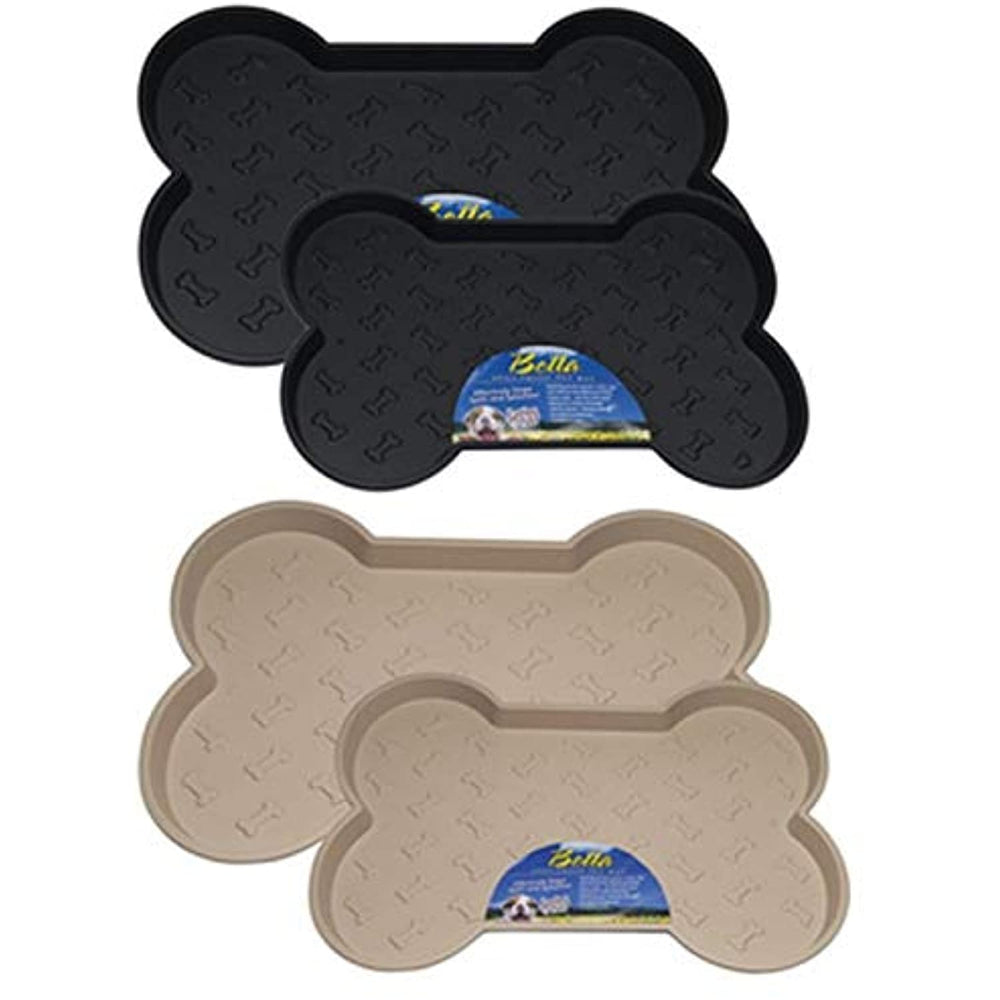 Loving Pets Bella Spill-Proof Pet Mat for Dogs, Large, Black