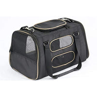 Gen7Pets Commuter Buckle In Car Safety Seat and Shoulder Carrier for Dogs and Cats  18 inch Black
