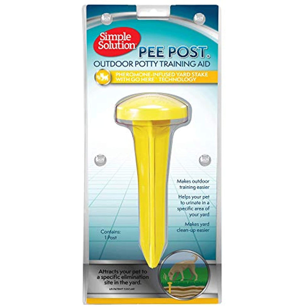 Simple Solution Pee Post Outdoor Potty Training Aid | Pheromone-Infused Yard Stake with GO HERE Technology 13 Inch Stake