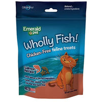 
              Emerald Pet Feline Wholly Fish! Crunchy Natural Grain Free, Chicken Free Cat Treats, Made in USA
            