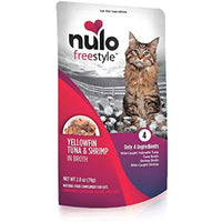 Nulo, Freestyle Yellowfin Tuna & Shrimp in Broth Cat Food Pouch, 2.8 oz
