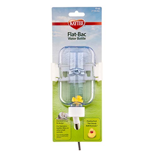 Kaytee Flat Bac Water Bottle, Small Animal - 4 oz.