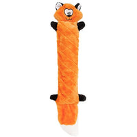 
              ZippyPaws - Jigglerz Tough No Stuffing Squeaky Plush Dog Toy with Crinkle Head and Tail - Fox
            