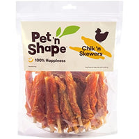 
              Pet 'n Shape Chik 'n Skewers - Chicken Wrapped Rawhide - All Natural Dog Treats, Chicken, 2 Lb
            