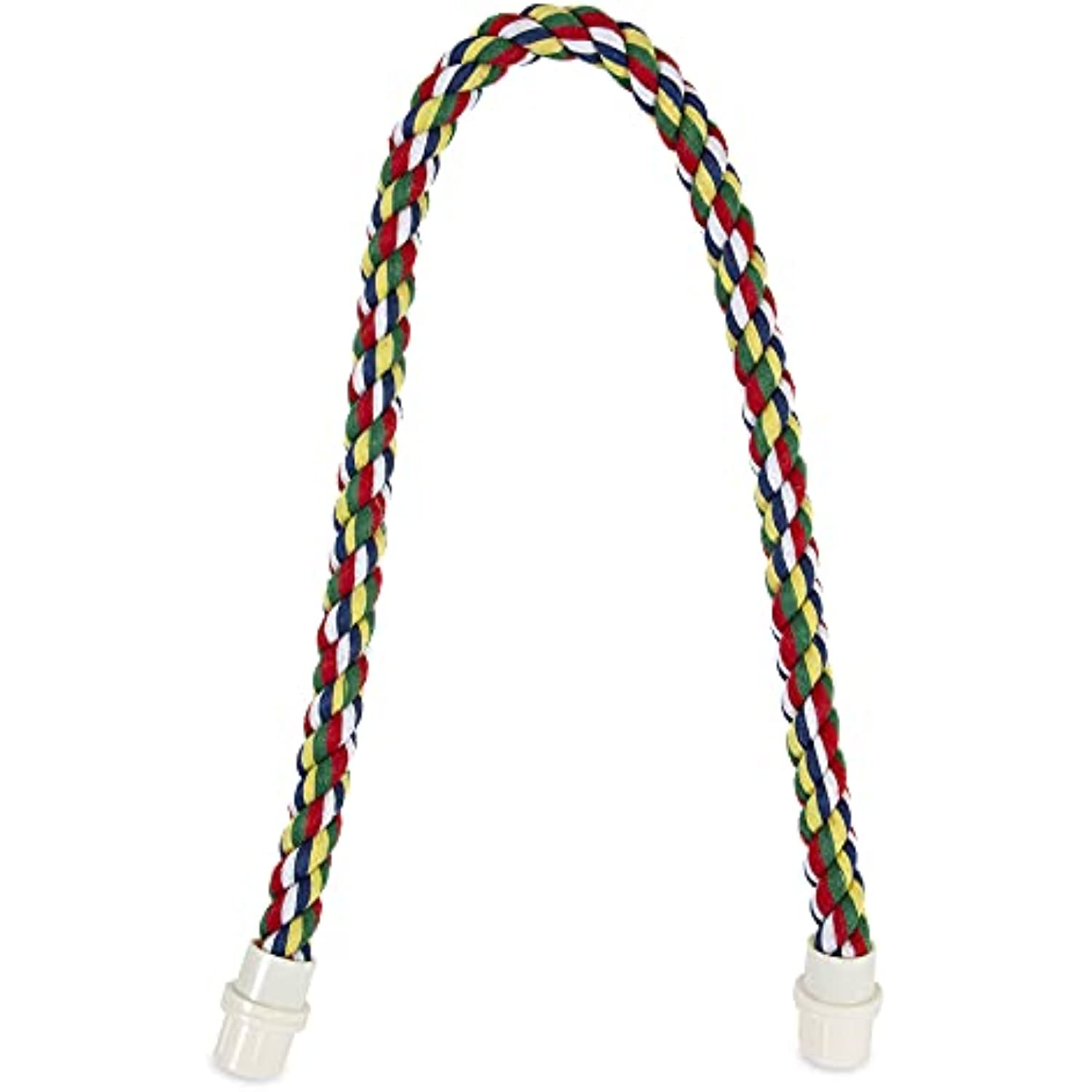 thumbnail image 2 of JW Comfy Perch 32 Inch For Birds, Flexible Multi-Colour Rope Perch For Birds, Twist & Bend, Holds Shape & Maintains Grip Strength, Suitable For Lovebirds, Cockatiels, Conures, And Medium Birds 2 of 12