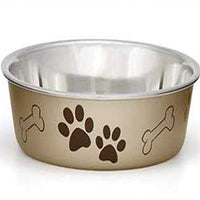 Loving Pets Metallic Bella Bowl, Medium, Champagne