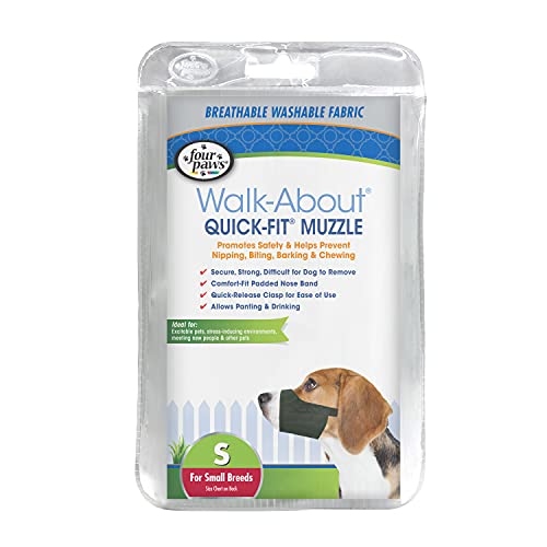Four Paws Quick Fit Adjustable Dog Muzzle, Black, Size 2