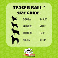 
              Jolly Pets Teaser Ball Dog Toy, Medium/6 Inches, Blue, 6-Inch Teaser Ball, Blue
            