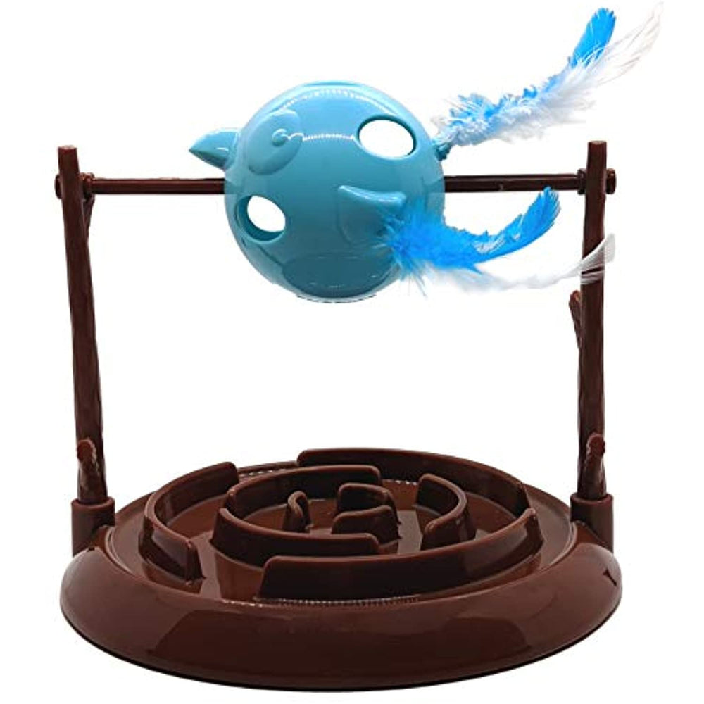 Doc & Phoebe's Twirly Bird Treat Snacker for Cats, Multi (33054)