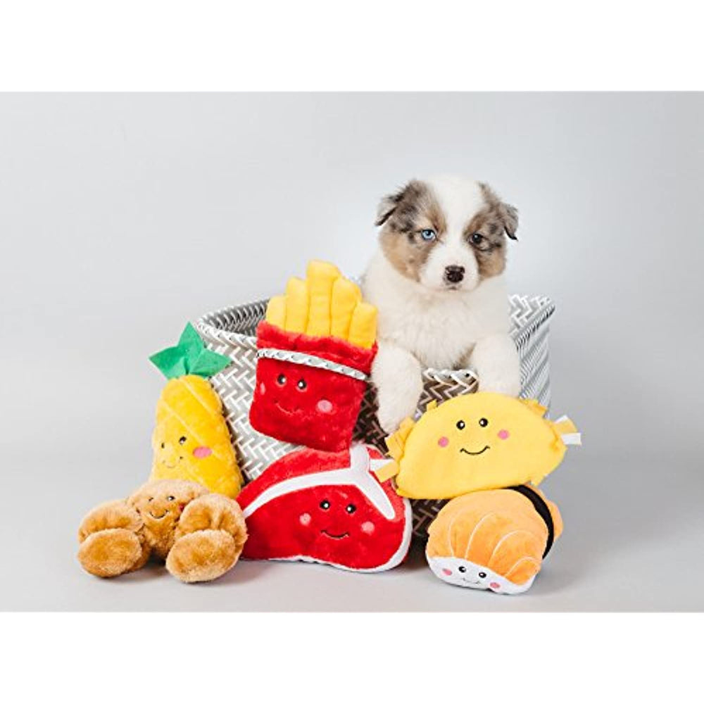 ZippyPaws - NomNomz Plush Squeaker Dog Toy for The Foodie Pup - Sushi