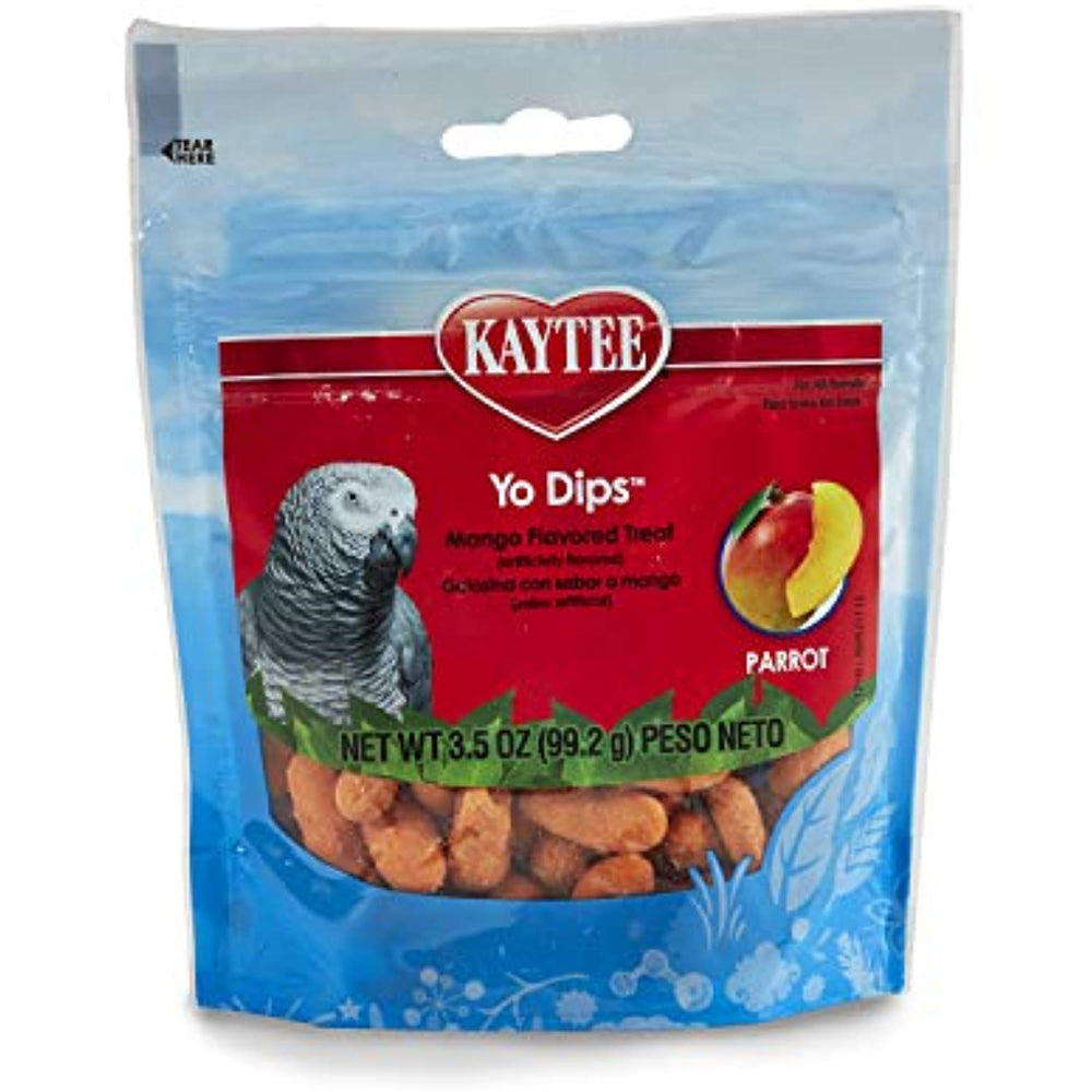 Kaytee Yogurt Dipped Mango Flavor Treat For Large Hookbills, 3.5 Oz.