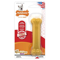 Nylabone Power Chew Flavored Durable Chew Toy for Dogs Peanut Butter Flavor Small/Regular, White