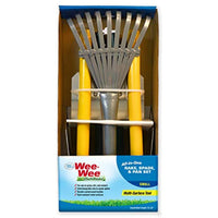 
              Wee-Wee Dog Waste Pick-Up Tool Set with Rake, Spade & Pan, Small
            