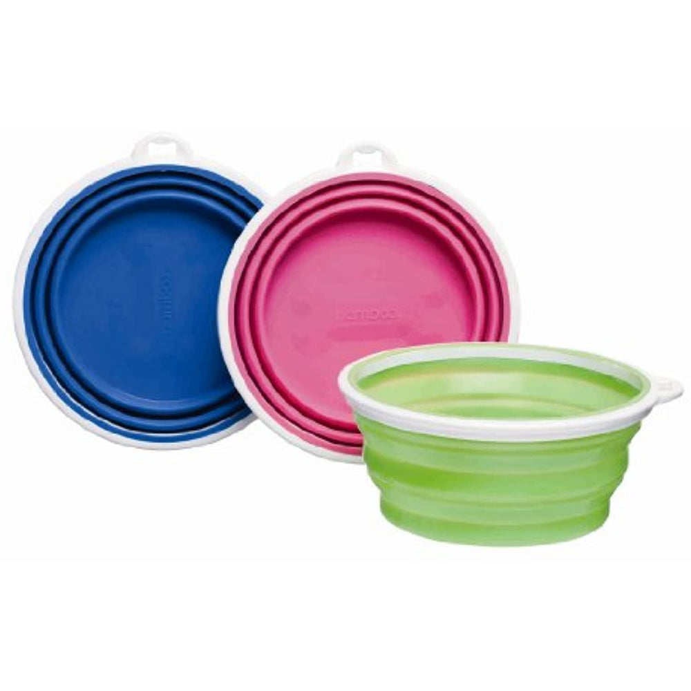 Bamboo Silicone Pop-Up Travel Bowl, Colors Vary, 6 inches x 8 inches x 3 inches