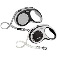 
              FLEXI New Comfort Retractable Dog Leash (Tape), for Dogs Up to 33lbs, 16 ft, Small, Grey/Black
            