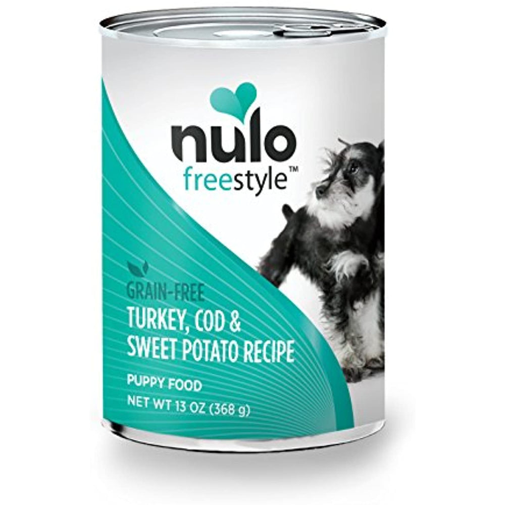 Nulo Puppy Grain Free Canned Wet Dog Food (Turkey Cod & Sweet Potato Recipe, 13 oz, Case of 12)