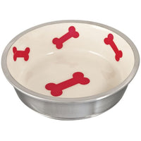 Loving Pets Robusto Bowl for Dogs, Small, Ivory