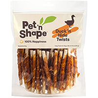 Pet 'n Shape Duck Hide Twists - All Natural Dog Treats, Duck, Small Twist, 1 Lb