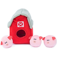 
              ZippyPaws Farm Pals Burrow Interactive Dog Toys - Hide and Seek Dog Toys and Puppy Toys, Colorful Squeaky Dog Toys, and Plush Dog Puzzles, Bubble Babiez Pig Barn
            