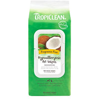 
              TropiClean Wipes for Pets - Deodorizing Wipes for Dogs & Cats - Gently Removes Dirt, Dander & Odor - For Pet Paws, Face, Body & Butt - Hypoallergenic, 100ct
            
