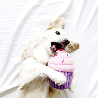 
              ZippyPaws - Cupcake Stuffed Plush Dog Toy with Two Squeakers - Pink
            