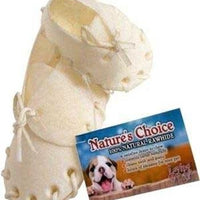 Loving Pets Natures Choice 50-Pack Natural Rawhide Laced Shoe Chews For Dogs, 3-Inch, White