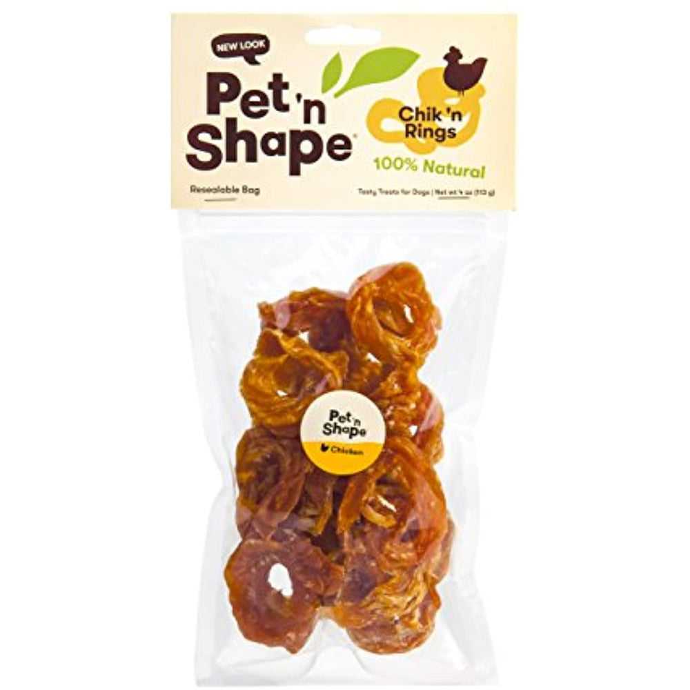 Pet 'n Shape Chik 'n Rings - All Natural Chicken Jerky Dog Treats, 4 oz