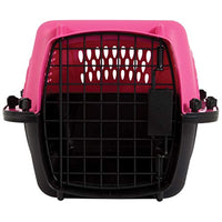 Petmate Two Door Pet Kennel for Pets up to 15 Pounds, Pink/Black, 19" Long