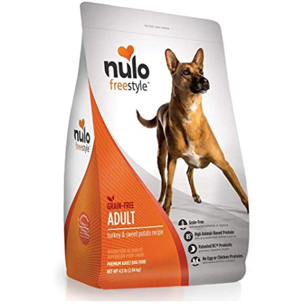Nulo Adult Grain Free Dog Food: All Natural Dry Pet Food For Large And Small Breed Dogs (Turkey, 4.5Lb)
