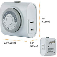 
              GE, 15119 24-Hour Indoor Basic Timer, 1 Polarized Outlet, Plug-In, Daily On/Off Cycle, 30 Minute Interval, for Lamps, Seasonal Appliances, and Portable Fans, 1 Pack
            