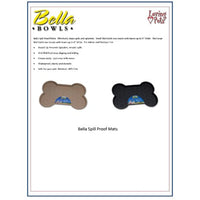 Loving Pets Bella Spill-Proof Pet Mat for Dogs, Small, Black