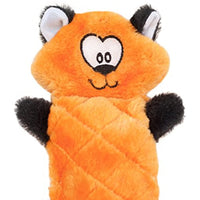 
              ZippyPaws - Jigglerz Tough No Stuffing Squeaky Plush Dog Toy with Crinkle Head and Tail - Fox
            