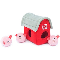 
              ZippyPaws Farm Pals Burrow Interactive Dog Toys - Hide and Seek Dog Toys and Puppy Toys, Colorful Squeaky Dog Toys, and Plush Dog Puzzles, Bubble Babiez Pig Barn
            