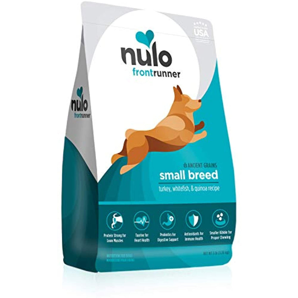 Nulo Frontrunner Small Breed Dog Food with Turkey, Whitefish & Quinoa, 3 lbs - Pet Food with Antioxidants and Probiotics for Digestive