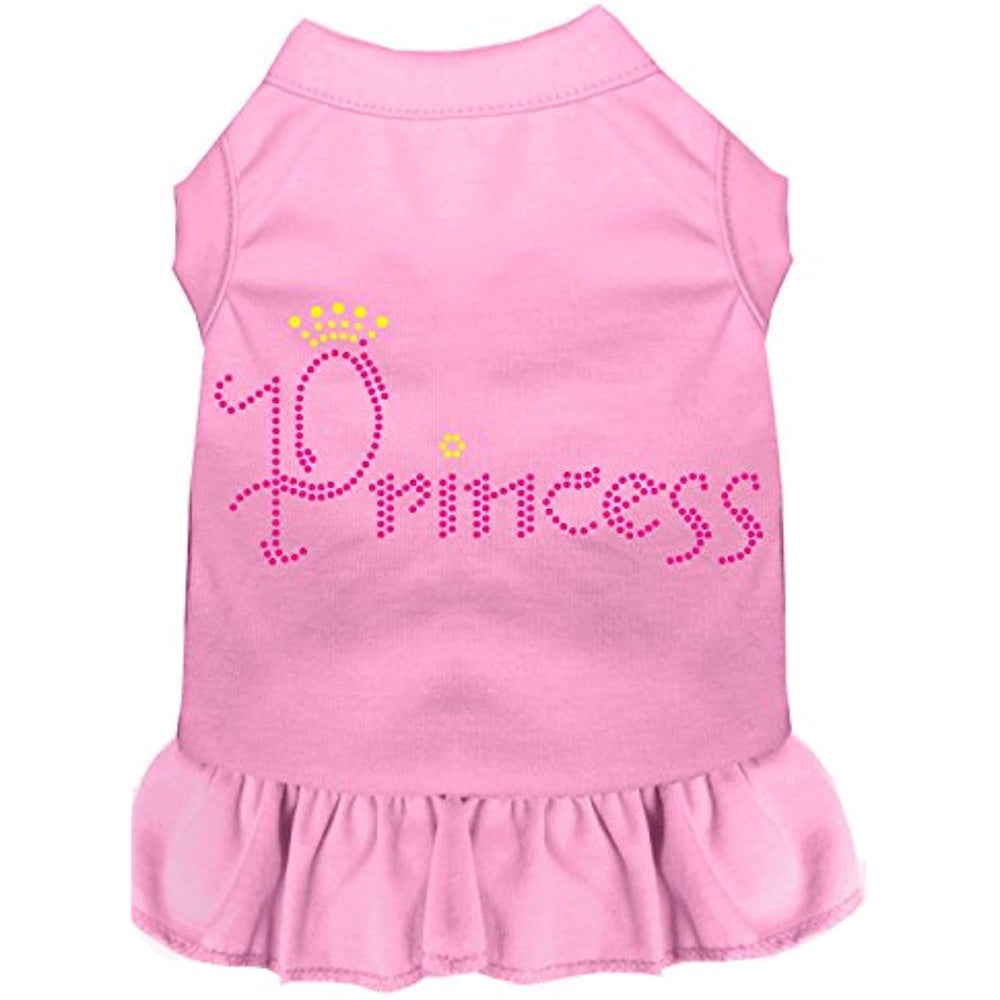 Mirage Pet Products Princess Rhinestone Dress, Medium, Light Pink