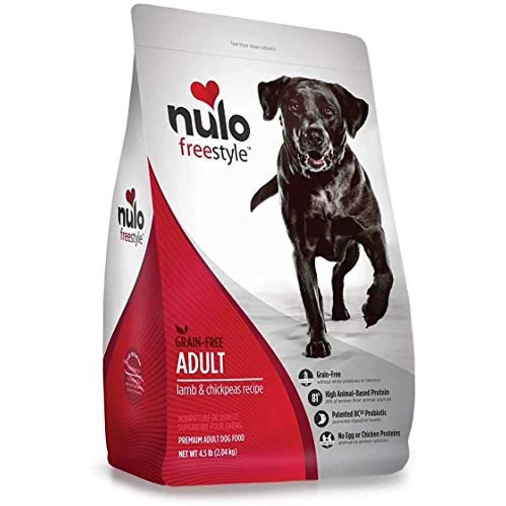 Nulo Adult Grain Free Dog Food: All Natural Dry Pet Food For Large And Small Breed Dogs (Lamb, 4.5Lb)