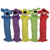 Loofa Dog 12" Plush Dog Toy, Colors May Vary