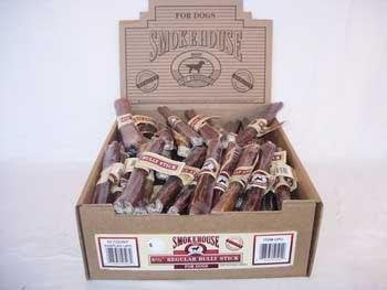 Smokehouse Pet Products 60-Pack Bully Dog Treat Stick Shelf Display Box, 6-1/2-Inch