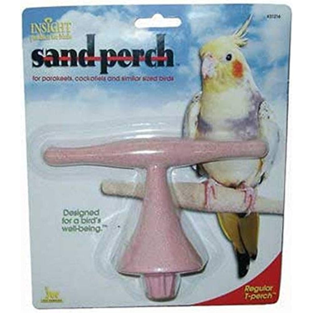 JW Pet Company Insight Sand Perch T Perch Bird Accessory, Regular, Assorted Colors