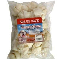 Loving Pets Dlv4971 10-Pack Natures Choice Natural Knotted Rawhide Bones For Dogs, 5-Inch, White