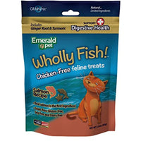 
              Emerald Pet Feline Wholly Fish! Crunchy Natural Grain Free, Chicken Free Cat Treats, Made in USA, 3 oz (00315)
            
