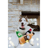 ZippyPaws - Happy Hour Crusherz Water Bottle Dog Toy - No Stuffing, Crunchy - Pilsner