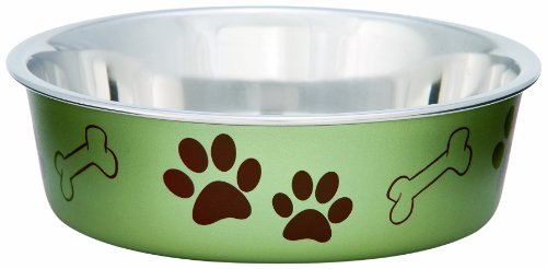 Loving Pets Metallic Bella Bowl, Large, Artichoke